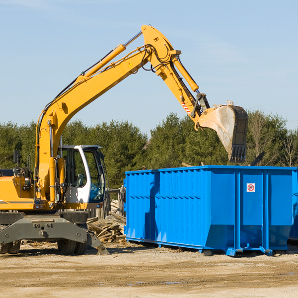 what are the rental fees for a residential dumpster in Mount Holly VA